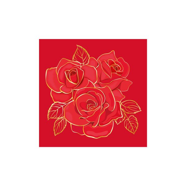 Õnnitluskaart "Punased roosid"