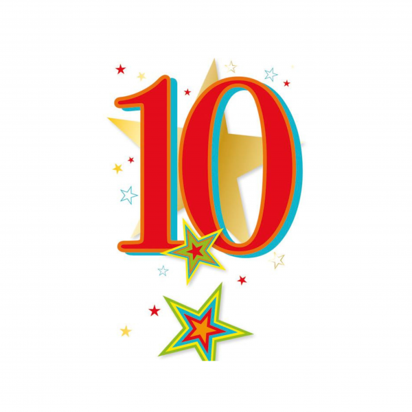 Number 10 sünnipäeva kaart