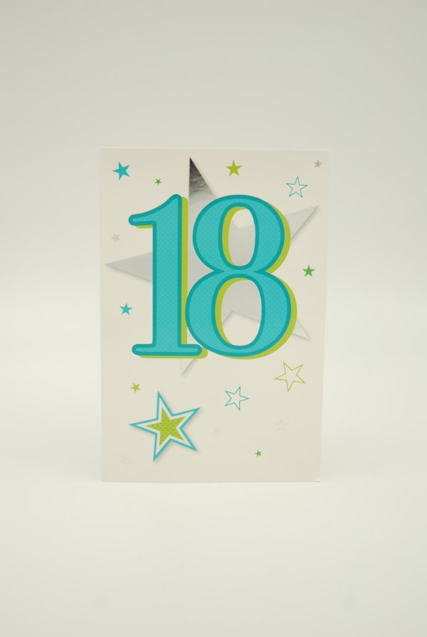 Number 18 sünnipäeva kaart
