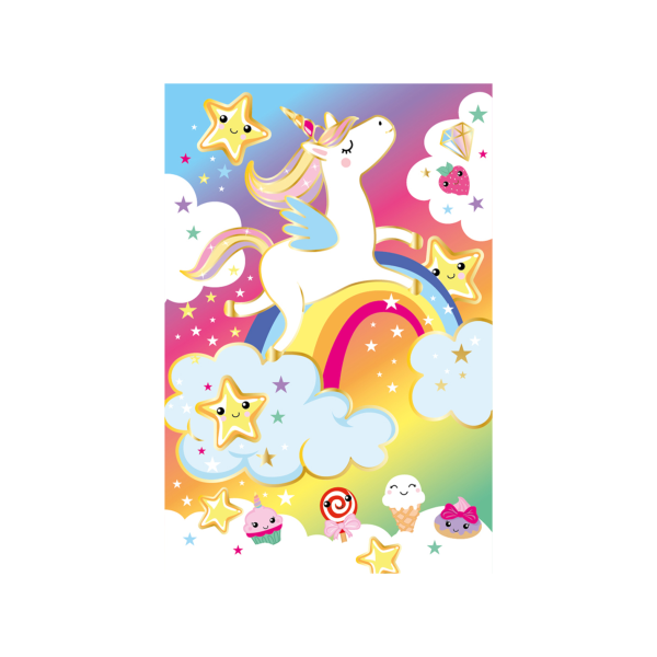 Õnnitluskaart "Ükssarvik pilvel"