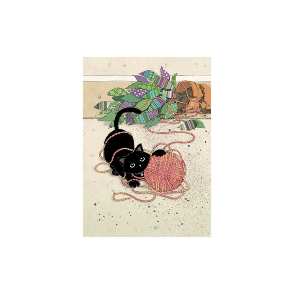 Õnnitluskaart "Kiisu lõngakera"