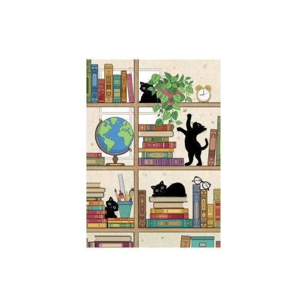 Õnnitluskaart "Kiisud riiulil"