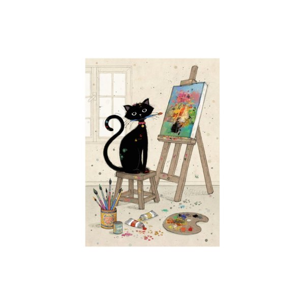 Õnnitluskaart "Artist Kitty"
