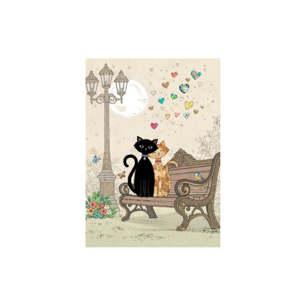 Õnnitluskaart "Bench Kitties"