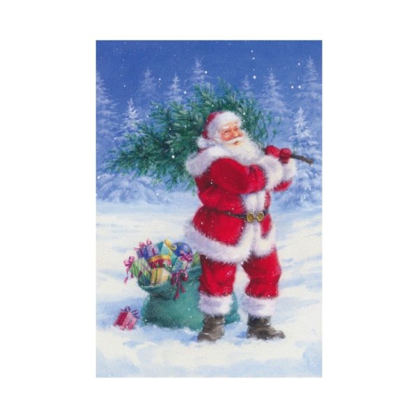 2-osaline lühike jõulukaart "Jõuluvana"