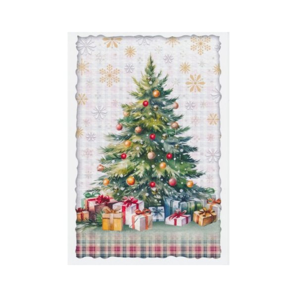 2-osaline lühike jõulukaart "Kingitused kuuse all"