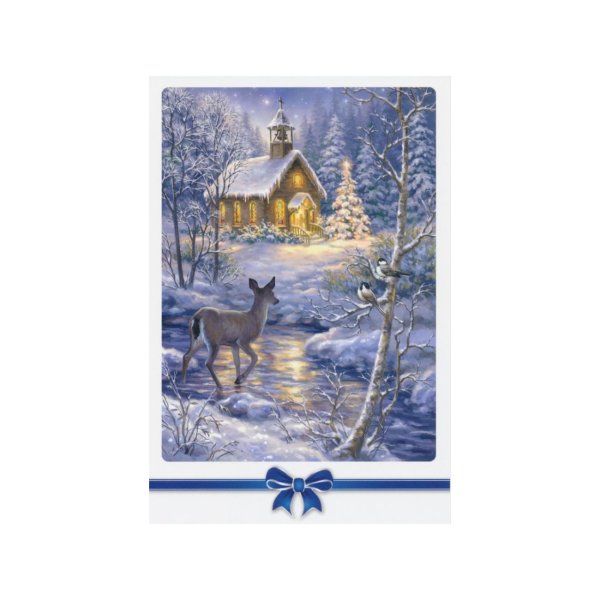 2-osaline lühike jõulukaart "Kits jõe ääres"