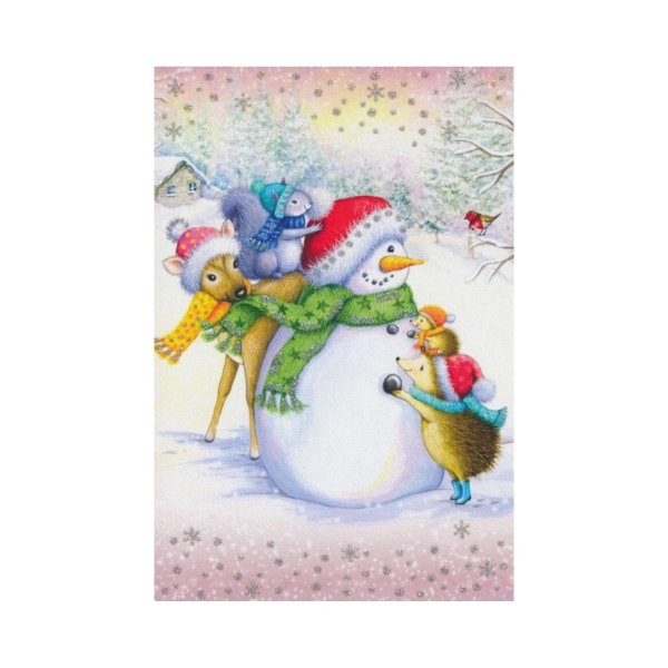 1-osaline jõulukaart "Lumememm"