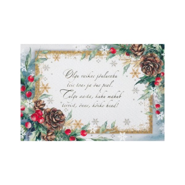 1-osaline jõulukaart "Käbid"