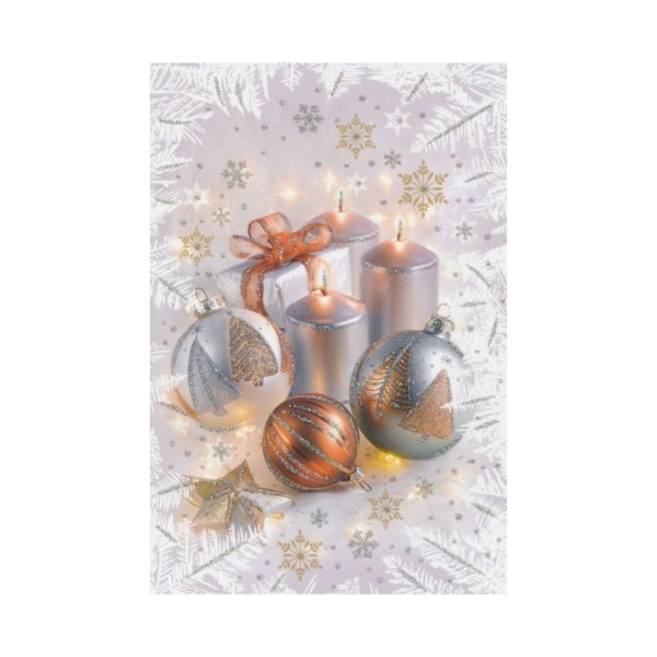 1-osaline jõulukaart "Küünlad"