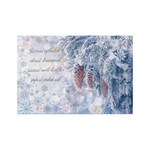 1-osaline jõulukaart "Lumine kuuseoks"