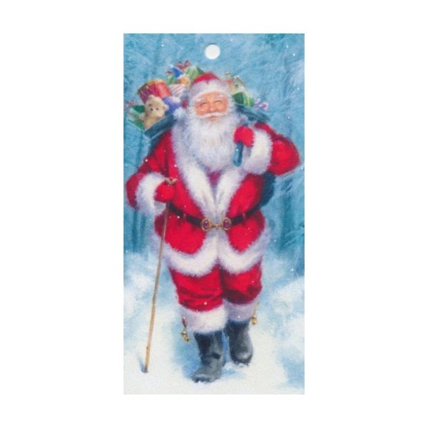 1-osaline jõulu pakikaart "Jõuluvana"