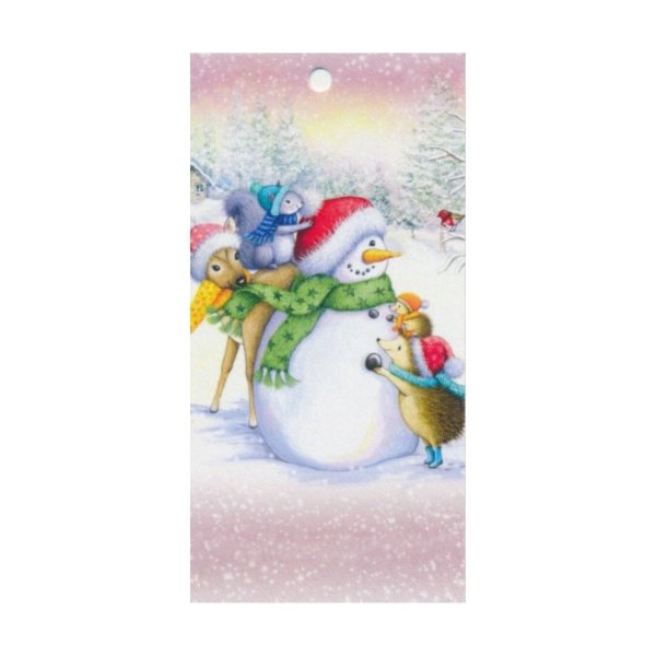 1-osaline jõulu pakikaart "Lumememm"