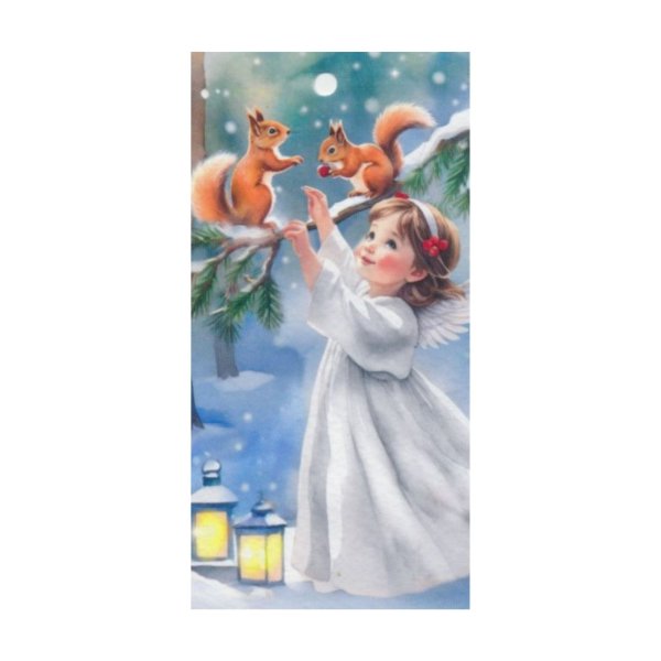 1-osaline jõulu pakikaart "Ingel"