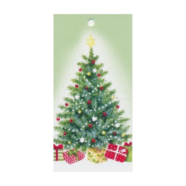 1-osaline jõulu pakikaart "Kuusepuu"