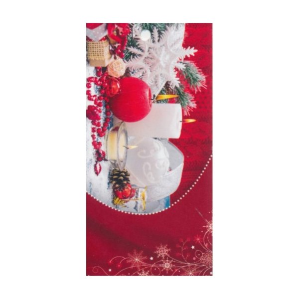 1-osaline jõulu pakikaart "Küünlad"