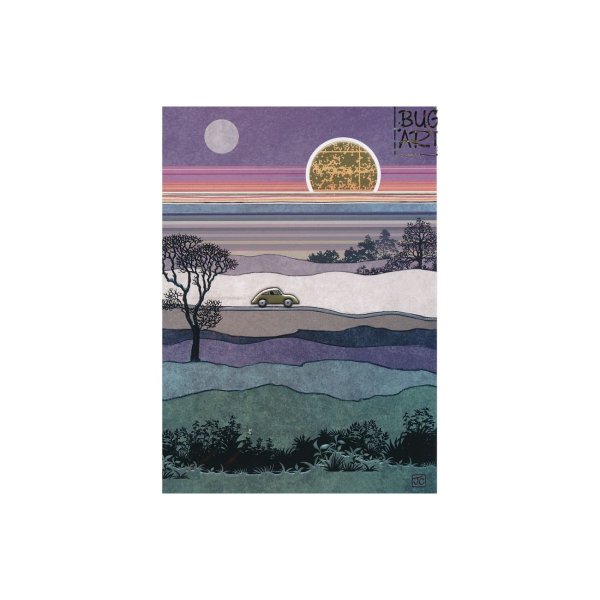 Õnnitluskaart "Sõit päikeseloojangul"