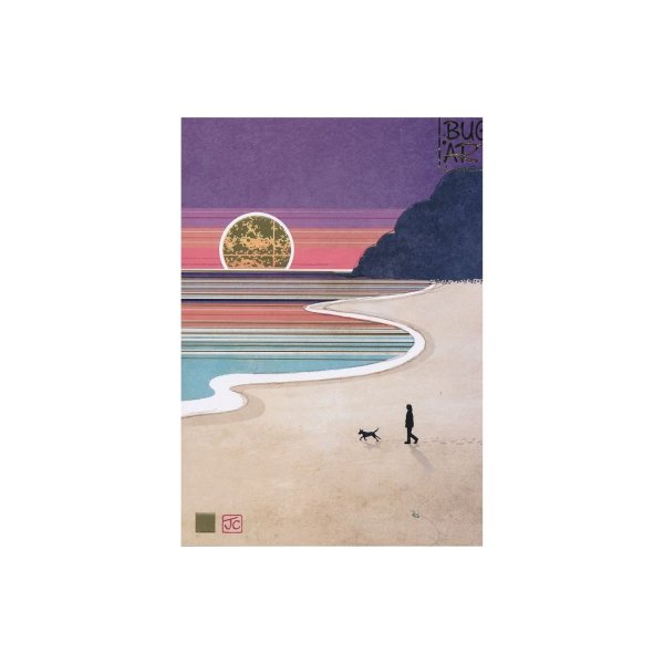 Õnnitluskaart "Jalutuskäik päikseloojangul"