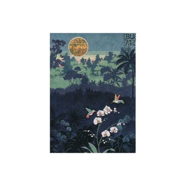 Õnnitluskaart "Koolibrid orhideel"