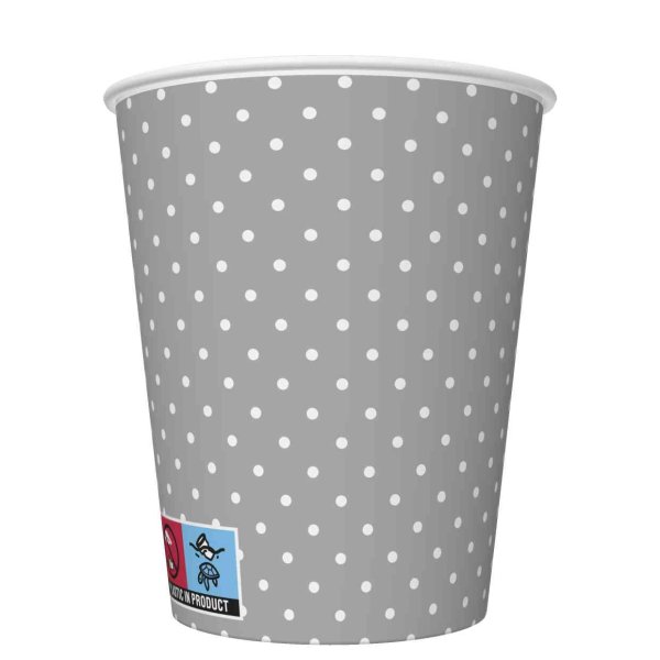 Papptopsid "Hall valgete täppidega"