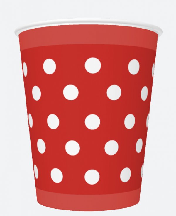 Papptopsid "Punased valgete täppidega"