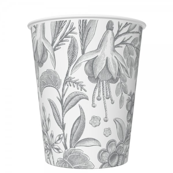 Papptopsid "Hõbedane lillemuster"