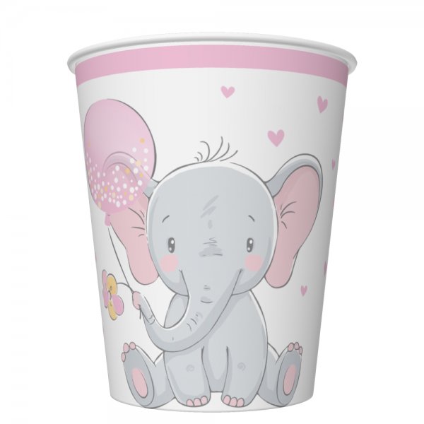 Papptopsid "Roosa elevant õhupalliga"