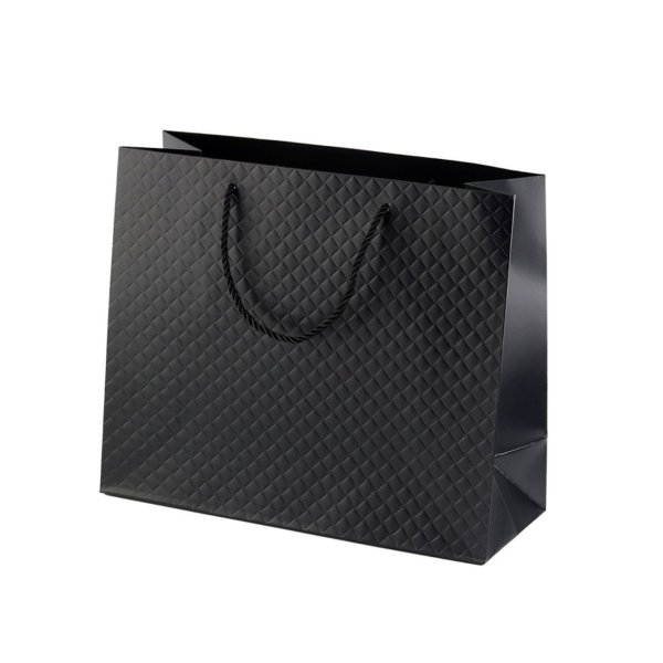 Suur horisontaalne kinkekott "Must"