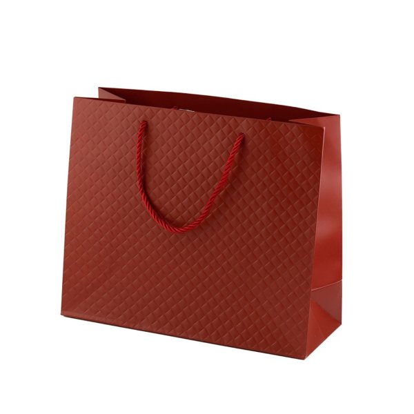 Suur horisontaalne kinkekott "Burgundia punane"