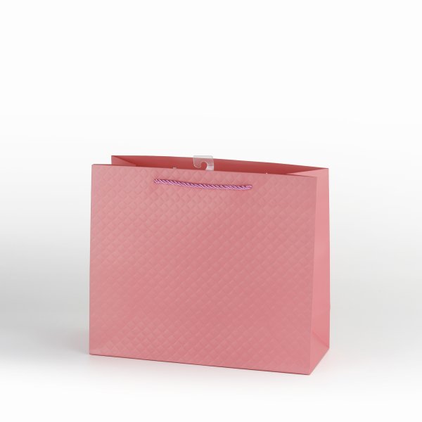 Suur kinkekott "Luksuslik rombmuster - Heleroosa"