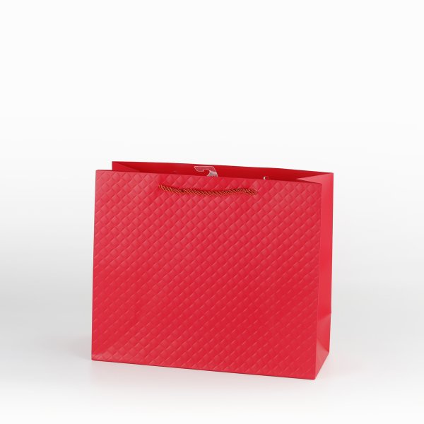 Suur kinkekott "Luksuslik rombmuster - Punane"