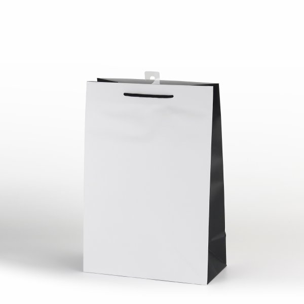 Suur kinkekott "Luksuslik - Valge/must"