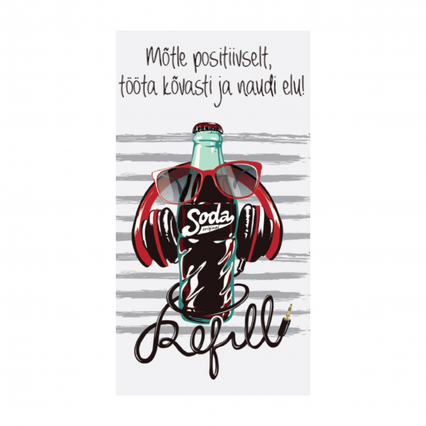 Rahakaart "Mõtle positiivselt, tööta kõvasti ja naudi elu!"