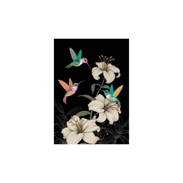 Õnnitluskaart "Kolm koolibrid"