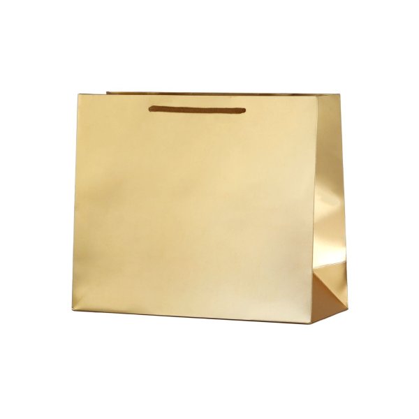 Suur horisontaalne kinkekott "Läikiv kuldne"