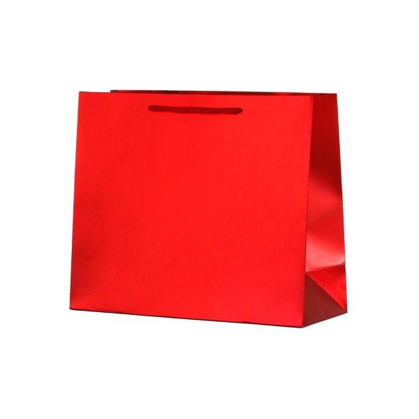 Suur horisontaalne kinkekott "Läikiv punane"