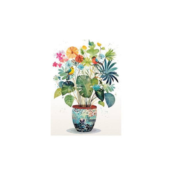 Õnnitluskaart "Potililled"