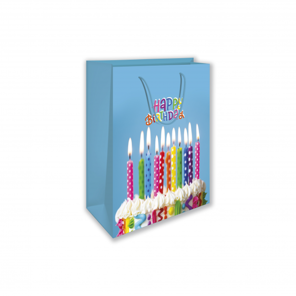 Kinkekott - XL suurus "Värvilised küünlad tordil"