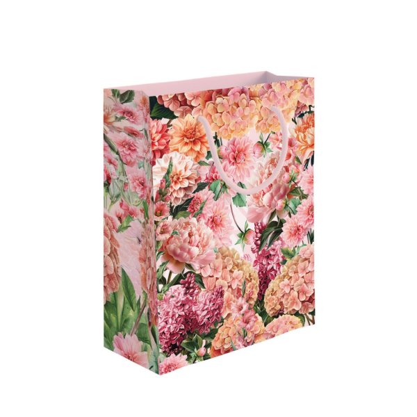 Kinkekott "Heleroosad lilled"