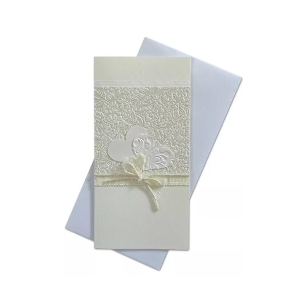 Käsitöökaart "Valged südamed tikandil"