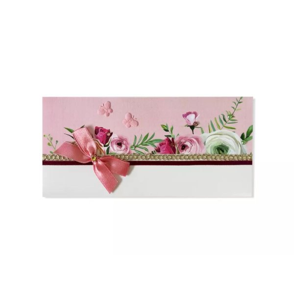 Käsitöö rahakaart "Roosad liblikad roosal taustal"