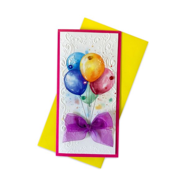 Käsitöökaart "Värvilised õhupallid"