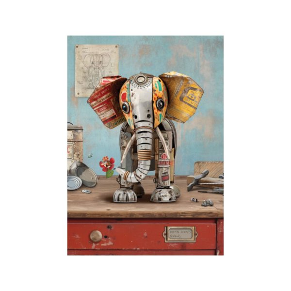 Õnnitluskaart "Elevant vanametallist"