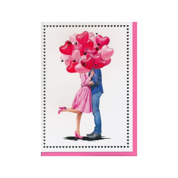 Ekslusiivne õnnitluskaart "Südametega õhupallikimp"