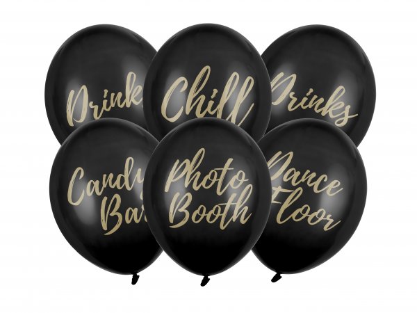 Õhupallid  "Candy Bar, Chill, Dance Floor, Drinks, Photo Booth"