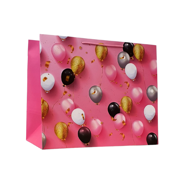 Kinkekott - XXL suurus "Õhupallid roosal"