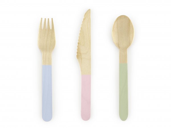 Puidust söögiriistad "Värvilised"
