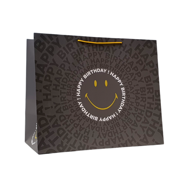 Kinkekott - XXL suurus "Smiley - Happy Birthday"
