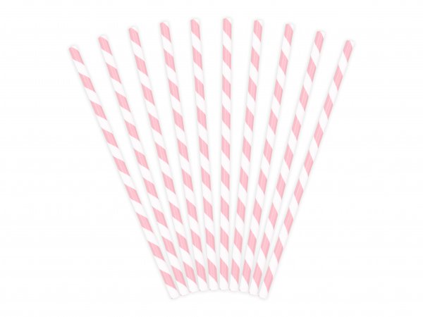 Paberkõrred "Heleroosad triibuga"