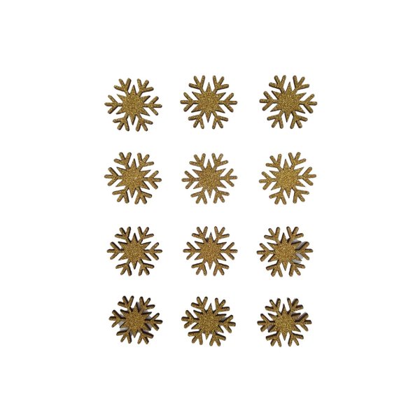 Jõulukleebis "Kuldne lumehelves" (Sädelus)